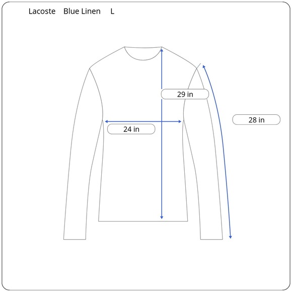 Lacoste Mens L Regular Fit Navy Blue 100% Linen Button Down Long Sleeve - Picture 9 of 9